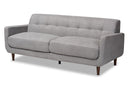Orrin Light Gray Fabric Upholstered Sofa Baxton