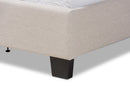 Cambree Beige Fabric Upholstered Twin Size Bed Baxton