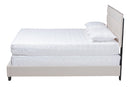 Cambree Beige Fabric Upholstered Queen Size Bed Baxton