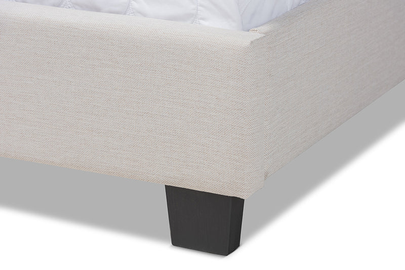 Cambree Modern and Contemporary Beige Fabric Upholstered Full Size Bed