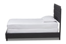 Cambree Dark Gray Fabric Upholstered Twin Size Bed Baxton