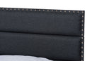 Cambree Dark Gray Fabric Upholstered Queen Size Bed Baxton