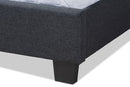 Cambree Dark Gray Fabric Upholstered King Size Bed Baxton
