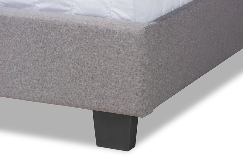 Cambree Modern and Contemporary Gray Fabric Upholstered Full Size Bed