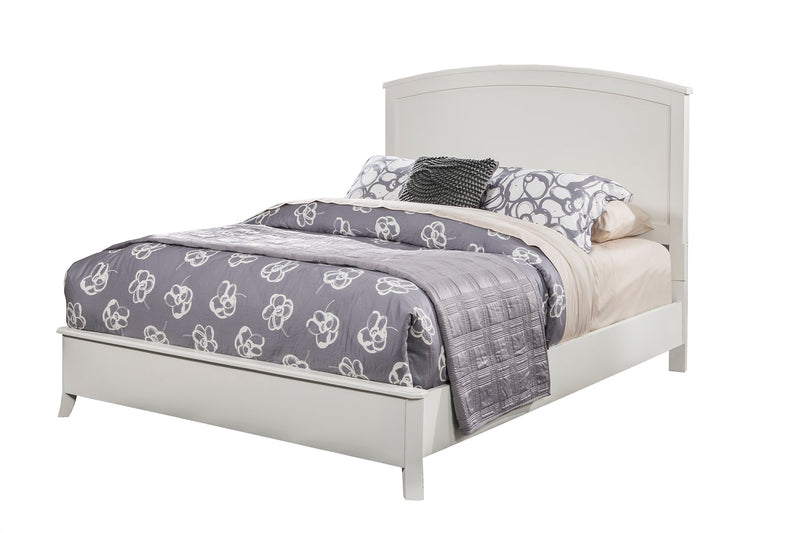 Olejo Standard King Panel Bed, White