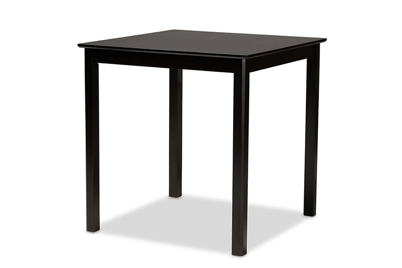 Camilo Sand Fabric Upholstered Espresso Brown Finished 5-Piece Wood Pub Set Baxton
