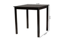 Aspen Modern Espresso Brown Counter Height Pub Table Baxton