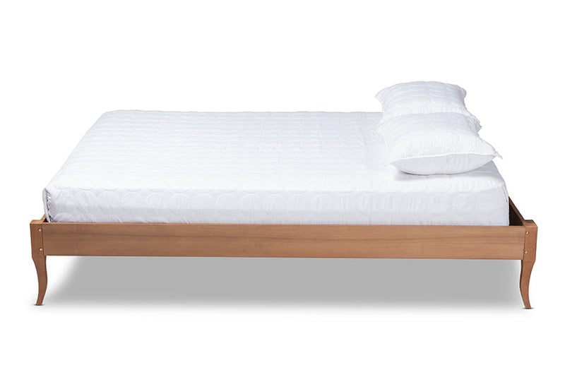 Corinne Ash Wanut Finished King Size Wood Bed Baxton