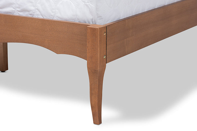 Corinne Ash Wanut Finished King Size Wood Bed Baxton