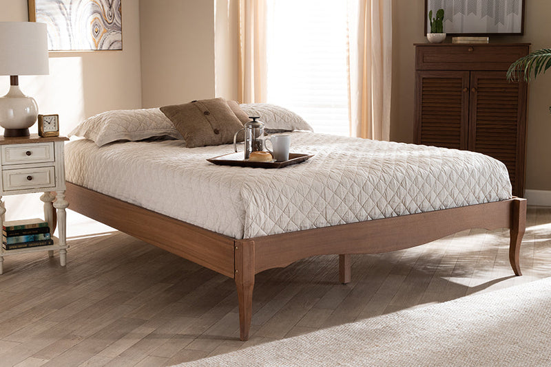 Corinne Ash Wanut Finished King Size Wood Bed Baxton