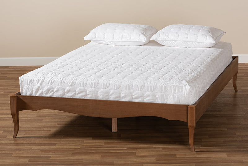 Corinne Ash Wanut Finished King Size Wood Bed Baxton
