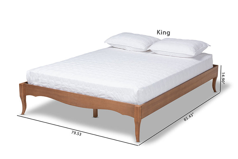 Corinne Ash Wanut Finished King Size Wood Bed Baxton