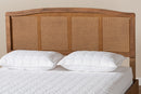 Corinne Ash Wanut and Synthetic Rattan King Size Headboard Baxton
