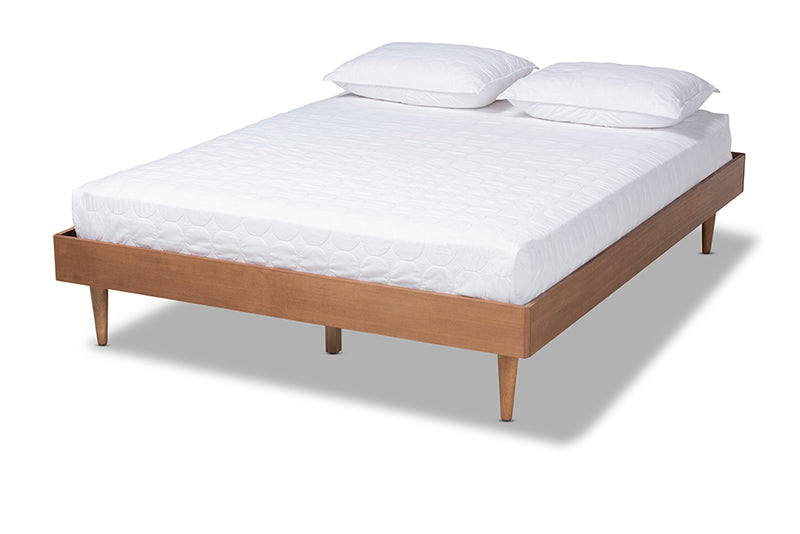 Sedona Mid-Century Modern Ash Wanut Finished Queen Size Wood Bed