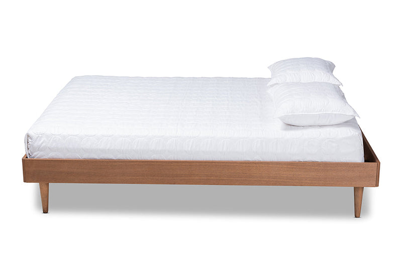 Sedona Ash Wanut Finished King Size Wood Bed Baxton