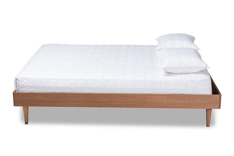 Sedona Mid-Century Modern Ash Wanut Finished Queen Size Wood Bed