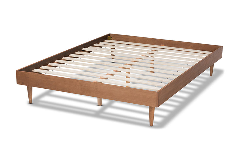 Sedona Mid-Century Modern Ash Wanut Finished Queen Size Wood Bed