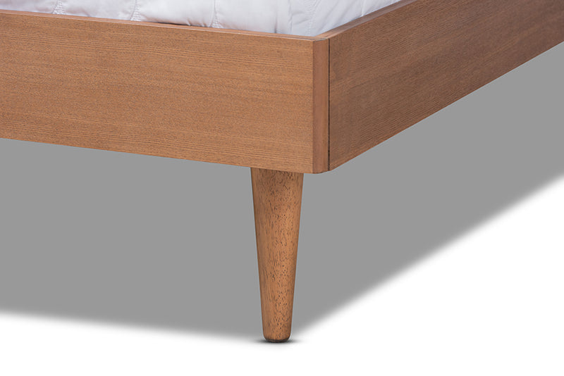 Sedona Mid-Century Modern Ash Wanut Finished Queen Size Wood Bed