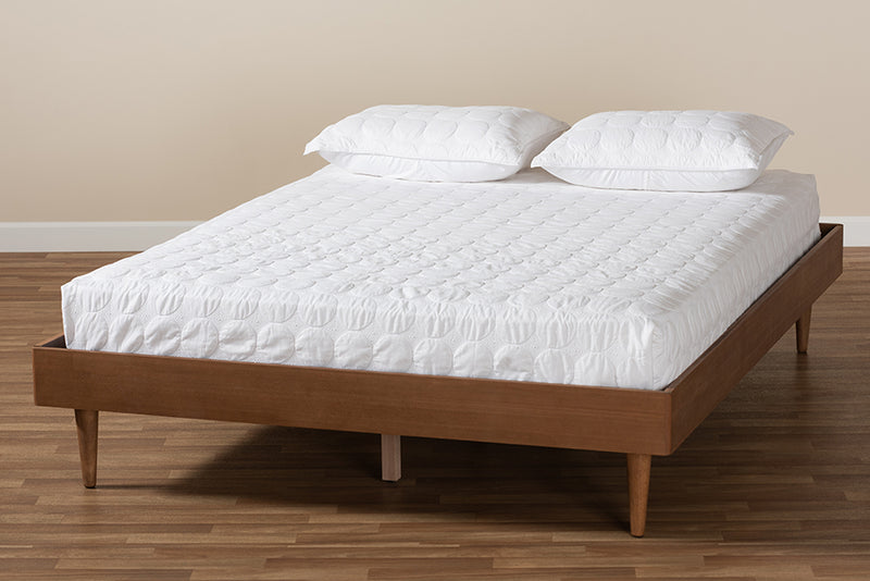 Sedona Mid-Century Modern Ash Wanut Finished Queen Size Wood Bed