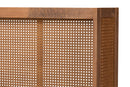 Sedona Ash Wanut and Synthetic Rattan Queen Size Wrap-Around Headboard Baxton