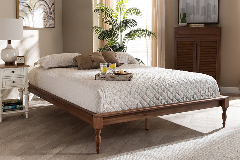 Coronado Ash Wanut Finished King Size Wood Bed Baxton