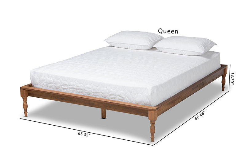 Coronado Ash Wanut Finished King Size Wood Bed Baxton
