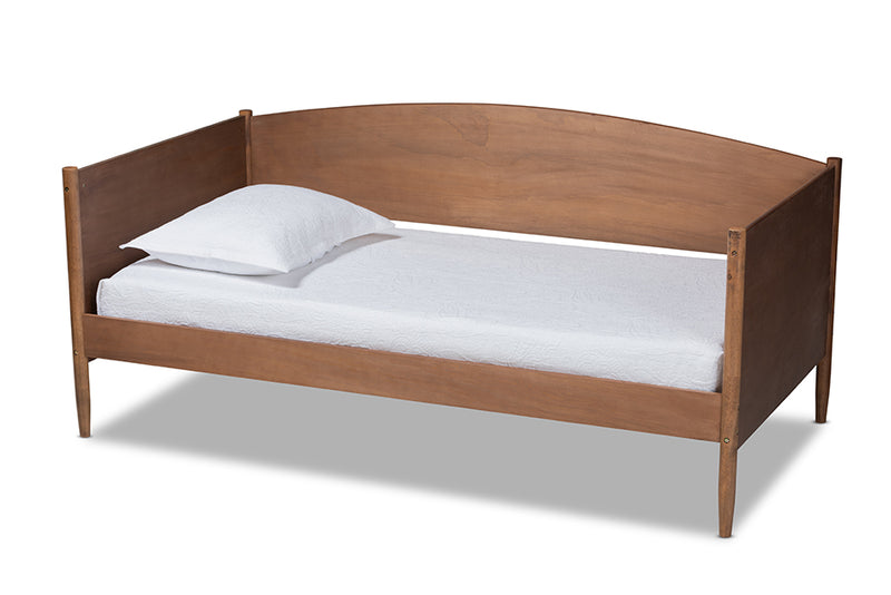 Veruca Mid-Century Modern Ash Wanut Finished Wood Daybed