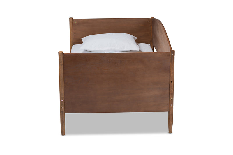 Veruca Mid-Century Modern Ash Wanut Finished Wood Daybed