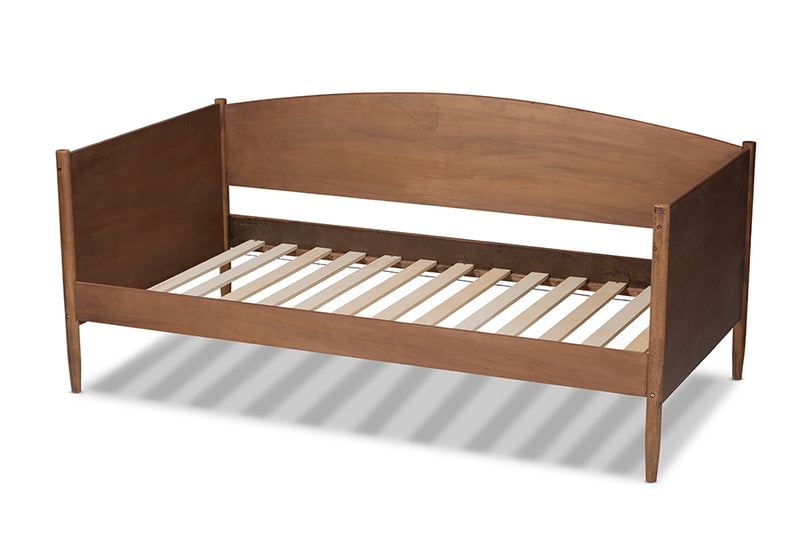 Veruca Mid-Century Modern Ash Wanut Finished Wood Daybed