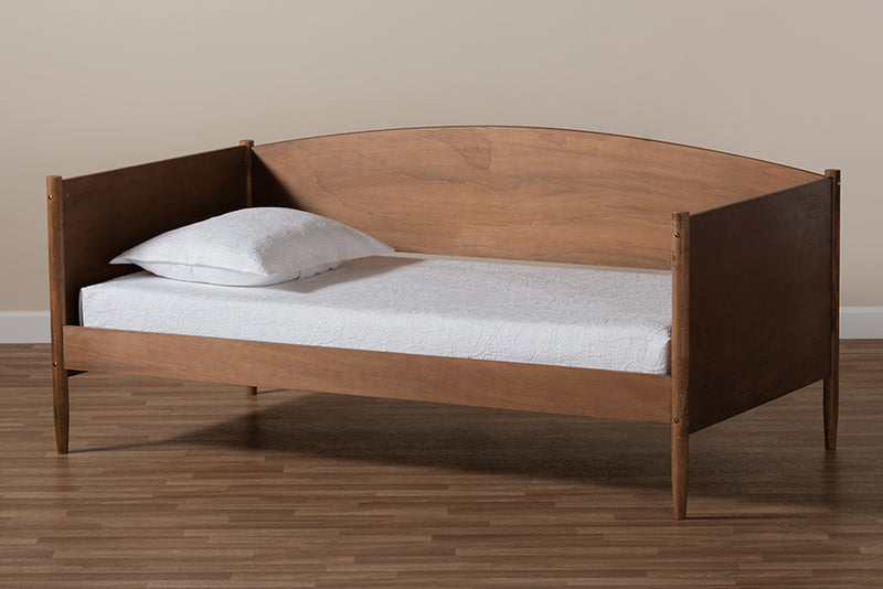 Veruca Mid-Century Modern Ash Wanut Finished Wood Daybed