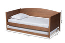 Veruca Ash Wanut Daybed w/Trundle Baxton