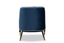 Arvid Navy Blue Velvet Fabric Upholstered Gold Finished Armchair Baxton