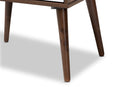 Rasa Two-Tone White and Walnut Finished 1-Drawer Wood End Table Baxton