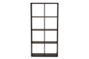 Jevenci Dark Brown Finished 8-Cube Multipurpose Storage Shelf Baxton
