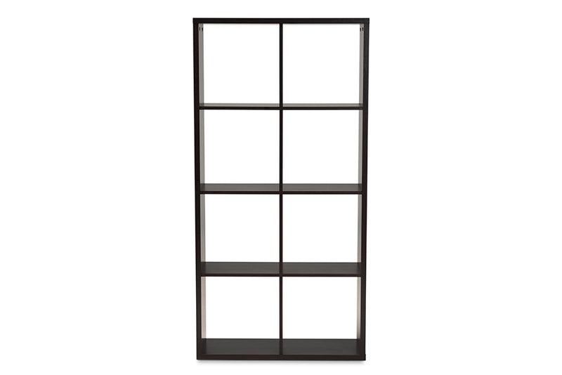 Jevenci Modern and Contemporary Dark Brown Finished 8-Cube Multipurpose Storage Shelf