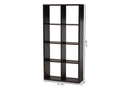 Jevenci Dark Brown Finished 8-Cube Multipurpose Storage Shelf Baxton