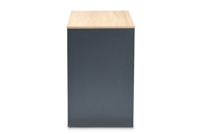 Astrid 2-Drawer Multicolor Wood Computer Desk Baxton