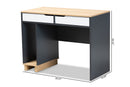 Astrid 2-Drawer Multicolor Wood Computer Desk Baxton