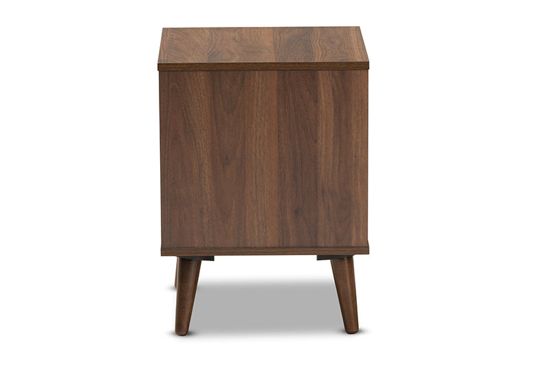 Emele Mid-Century Modern Walnut Finished Wood End Table