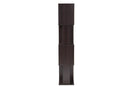 Kara Dark Brown Finished Geometric Wood Bookshelf Baxton