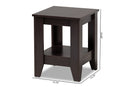 Esther Dark Brown End Table Baxton