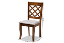 Winston Gray Fabric Upholstered and Walnut Brown 4Pc Dining Chair Set Baxton