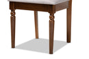 Garridan Gray Fabric Upholstered and Walnut Brown 4Pc Dining Chair Set Baxton