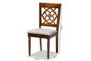 Garridan Gray Fabric Upholstered and Walnut Brown 4Pc Dining Chair Set Baxton