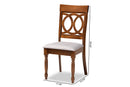 Felisa Gray Fabric Upholstered and Walnut Brown 4Pc Dining Chair Set Baxton