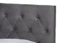 Paxton Gray Velvet Fabric Upholstered 2-Drawer Queen Size Platform Storage Bed Baxton