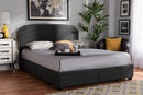Louise Dark Gray Fabric Upholstered 2-Drawer Queen Size Platform Storage Bed Baxton
