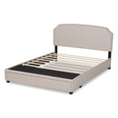 Louise Beige Fabric Upholstered 2-Drawer Queen Size Platform Storage Bed Baxton
