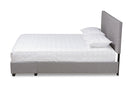 Genevieve Light Gray Fabric Upholstered 2-Drawer Queen Size Platform Storage Bed Baxton