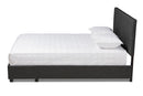 Genevieve Dark Gray Fabric Upholstered 2-Drawer Queen Size Platform Storage Bed Baxton
